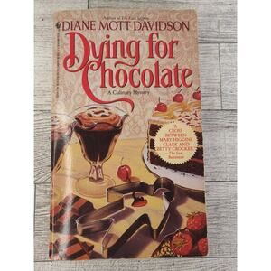 Dying for Chocolate Diane Mott Davidson‎ Goldy Mystery #2 Vintage PB Signed